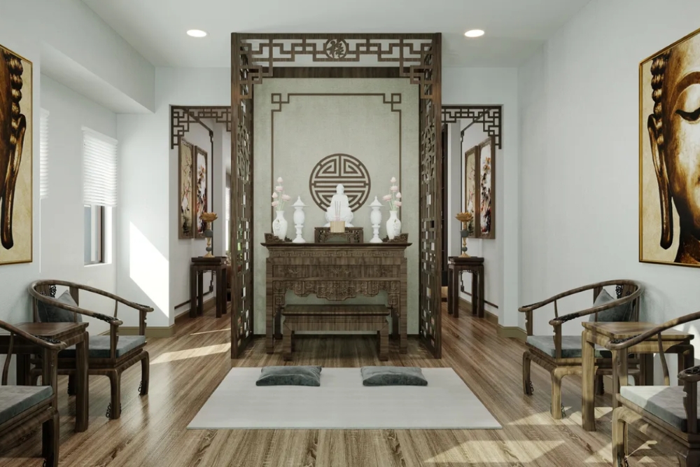 Một số nguyên tắc quan trọng khi bố trí bàn thờ ở phòng khách Một số nguyên tắc quan trọng khi bố trí bàn thờ ở phòng khách